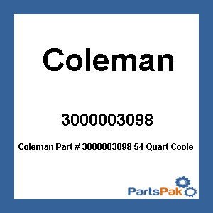 Coleman 3000003098; 54 Quart Cooler Matt Black w/ Stainless Steel Handles