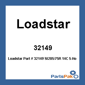 Loadstar 32149; St205/75R 14C 5-Hole Mod Chr