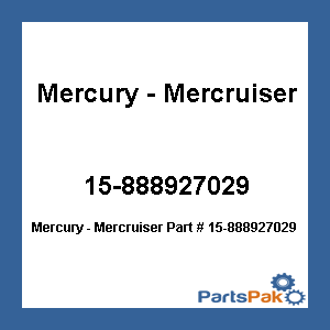 Quicksilver 15-888927029; 01Im-Driveshaft Hsg - Bravos Replaces Mercury / Mercruiser