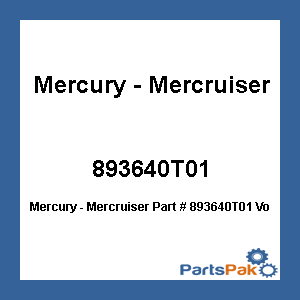 Quicksilver 893640T01; Voltage Regulator Replaces Mercury / Mercruiser
