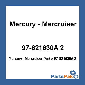 Quicksilver 97-821630A 2; Anode Fw Magnesium (Bravo cavitation plate) Replaces Mercury / Mercruiser