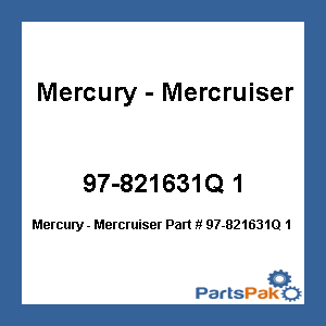 Quicksilver 97-821631Q 1; Anode Kit Gimbal Housing Replaces Mercury / Mercruiser