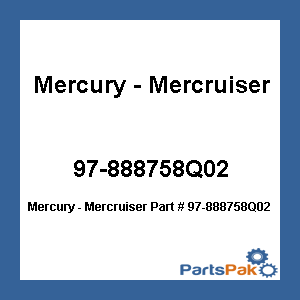 Quicksilver 97-888758Q02; Anode Kit - Bravo I Aluminum Replaces Mercury / Mercruiser