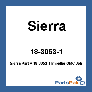 Sierra 18-3053-1; Impeller OMC Johnson Evinrude 396725 432954