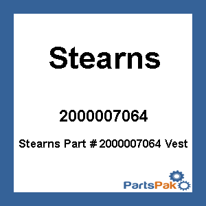 Stearns 2000007064; Vest