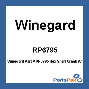Winegard RP6795; Hex Shaft Crank White