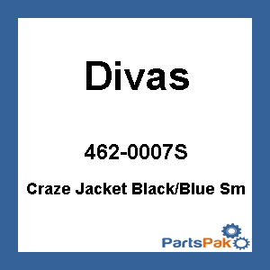 Divas 462-0007S; Craze Jacket Black / Blue Sm