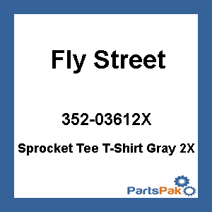 Fly Street 5817 352-0361_6; Sprocket Tee T-Shirt Gray 2X