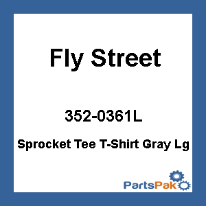 Fly Street 5817 352-0361_4; Sprocket Tee T-Shirt Gray Lg