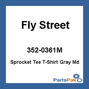 Fly Street 5817 352-0361_3; Sprocket Tee T-Shirt Gray Md