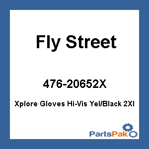 Fly Street 5884 476-2065_6; Xplore Gloves Hi-Vis Yel/Black 2Xl