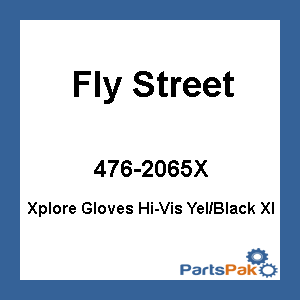 Fly Street 5884 476-2065_5; Xplore Gloves Hi-Vis Yel/Black Xl