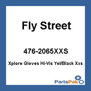 Fly Street 5884 476-2065_0; Xplore Gloves Hi-Vis Yel/Black Xxs