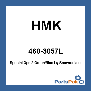 HMK 460-3057L; Special Ops 2 Green / Blue Lg Snowmobile