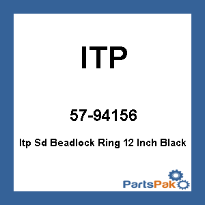 ITP (Industrial Tire Products) RINGSD-12BLK; Itp Sd Beadlock Ring 12 Inch Black