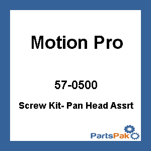 Motion Pro 33-0500; Metric Pan Head Screw Hardware Kit 190/Pcs