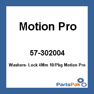 Motion Pro 30-2004; Washers- Lock 4Mm 10-Packg Motion Pro