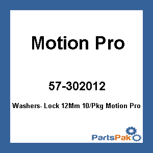 Motion Pro 30-2012; Washers- Lock 12Mm 10-Packg Motion Pro