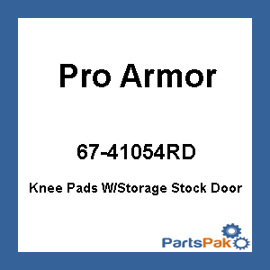 Pro Armor P141054RD; Knee Pads With Storage Stock Door