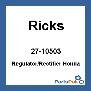 Ricks Motorsport Electrics 10-503; Universal Style Rectifier-Regulator