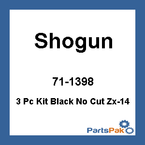 Shogun 755-4719; 3 Pc Kit Black No Cut Zx-14