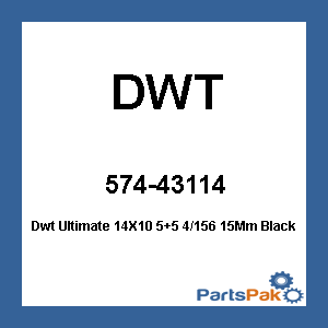 DWT ULS14105556B-1K; Dwt Ultimate 14X10 5+5 4/156 15Mm Black Double Roll Bead