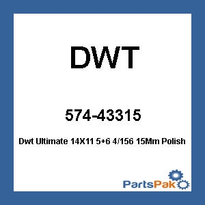 DWT ULS14115656P-1K; Dwt Ultimate 14X11 5+6 4/156 15Mm Polished Double Roll Bead