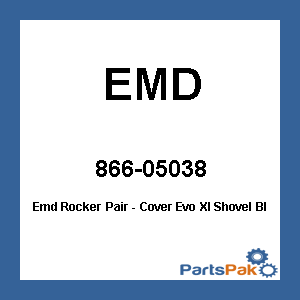 EMD RCXL/S/B; Emd Rocker Pair - Cover Evo Xl Shovel Black