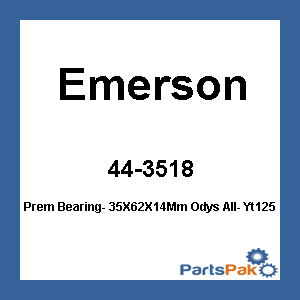 Emerson 6007-2RS JPN; Prem Bearing- 35X62X14Mm Odys All- Yt125/175