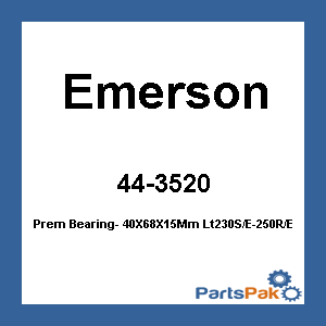 Emerson 6008-2RS JPN; Prem Bearing- 40X68X15Mm Lt230S / E-250R / E-300E