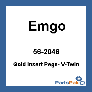 Emgo 50-85407; Gold Insert Footpeg V-Twin
