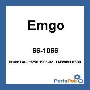 Emgo 30-64991; Brake Lvr- Ltf250 1986-02+ Lt4Wdx / Ltf500 1987-02 +