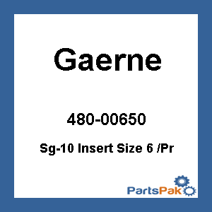 Gaerne 4651-001-06; Sg-10 Insert Size 6 (Pair)