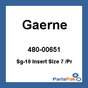 Gaerne 4651-001-07; Sg-10 Insert Size 7 (Pair)