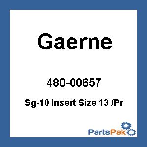Gaerne 4651-001-13; Sg-10 Insert Size 13 (Pair)