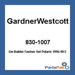GardnerWestcott P-GW-95-A; Gw Builder Fastner Set Fits Polaris 1996-98 Evo Softail Models