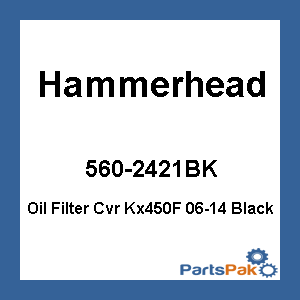 Hammerhead 60-0341-00-60; Oil Filter Cover Kx450F 06-14 Black