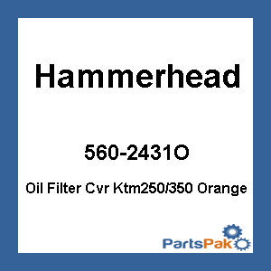 Hammerhead 60-0563-00-40; Oil Filter Cover Fits KTM250/350 Orange