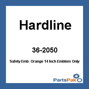 Hardline Products 2351; Safety Emb- Orange 14 Inch Emblem Only