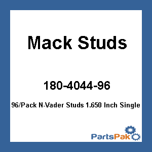 Mack Studs 180-4044-96; 96/Pack N-Vader Studs 1.650 Inch Single Ply Tracks