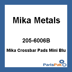 Mika Metals BLUE-M; Injection Molded Bar Pad Mini Bike (Blue)