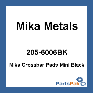Mika Metals BLACK-M; Injection Molded Bar Pad Mini Bike (Black)