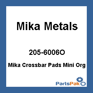 Mika Metals ORANGE-M; Injection Molded Bar Pad Mini Bike (Orange)