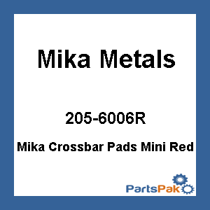 Mika Metals RED-M; Injection Molded Bar Pad Mini Bike (Red)