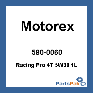 Motorex 102290/153388; Racing Pro 4T 5W30 (1 Liter)