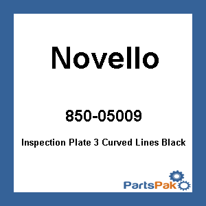 Novello NIL-INS3GB; Side Mount Inspection Plate Triple Curve Milled Black