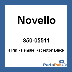 Novello DN-4RB; 4 Pin - Female Receptor Black