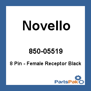 Novello DN-8RB; 8 Pin - Female Receptor Black