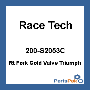 Race Tech FMGV S2053C; Rt Fork Gold Valve Triumph