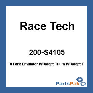 Race Tech FEGV S4105; Rt Fork Emulator W / Adapt Trium W / Adapt Triumph